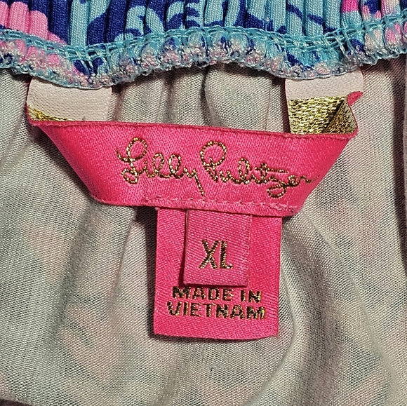 Lilly Pulitzer Off-The-Shoulder Romper Pineapples Size XL - Picture 5 of 6